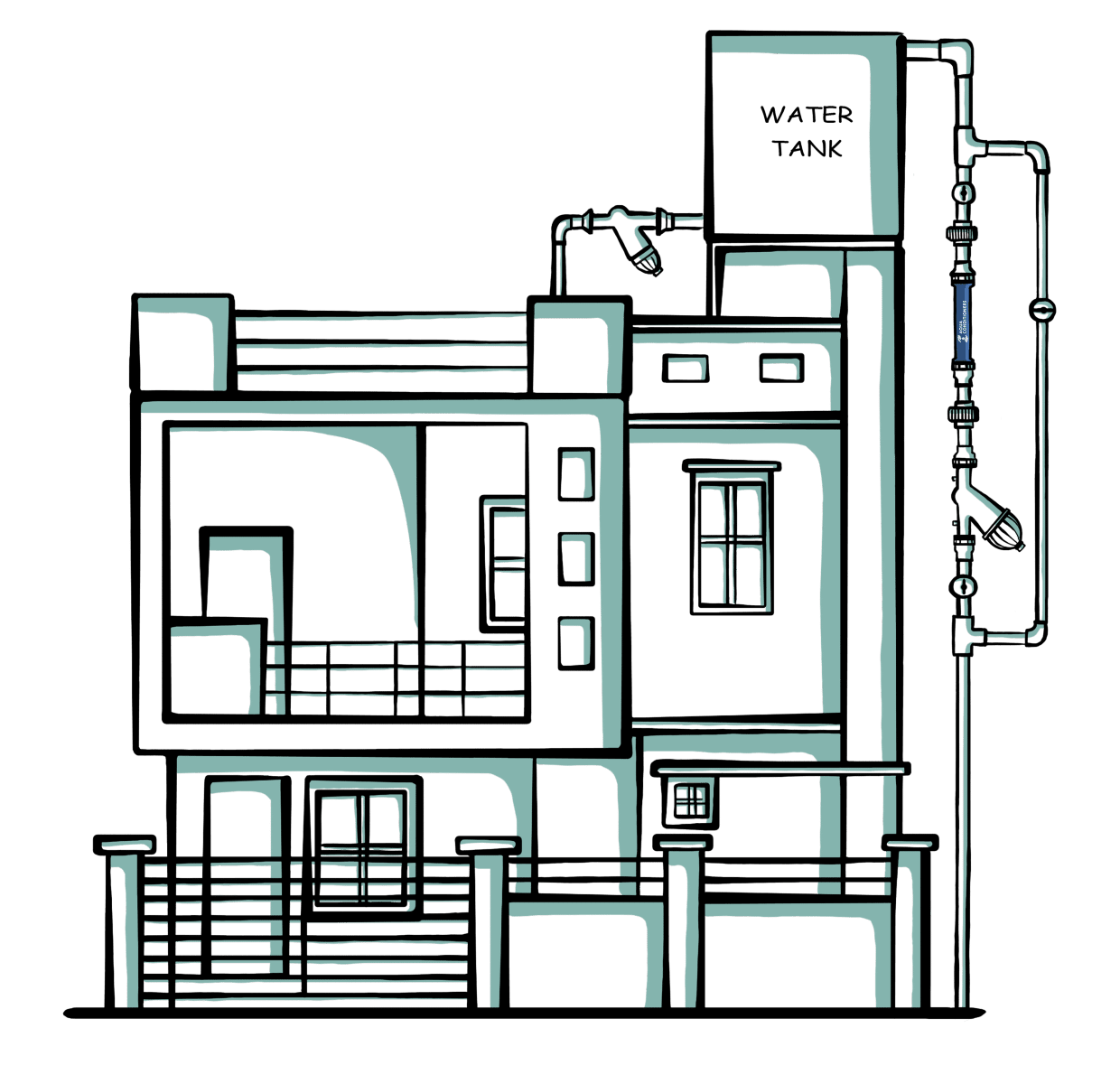 Conditioned soft water flowing through a home without scaling