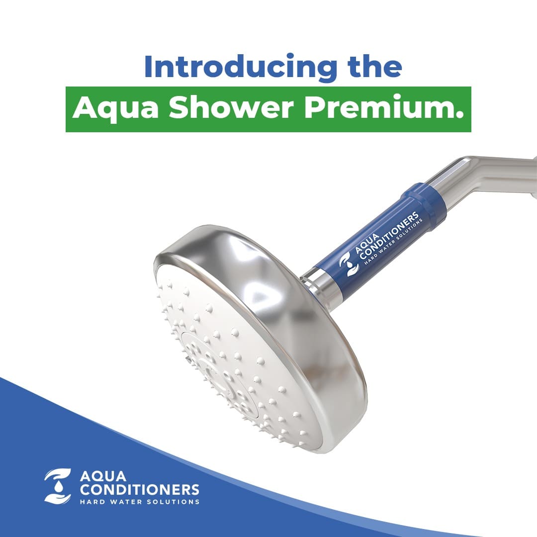 Aqua Shower conditioner fitted to a wall shower