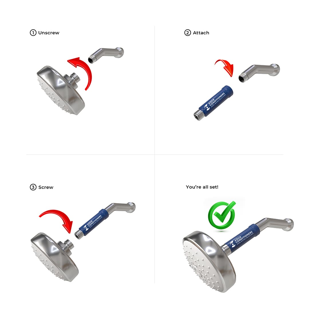 Aqua Shower installation steps diagram